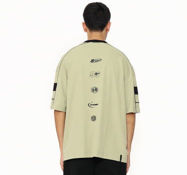 Spyderbilt Kaos lengan pendek Pria Northside Oversize Planet Surf