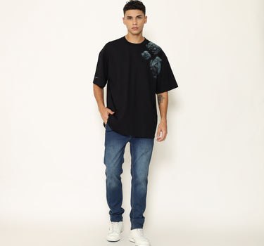 Voxfly Kaos Lengan Pendek Pria Anti Normal Oversize Planet Surf