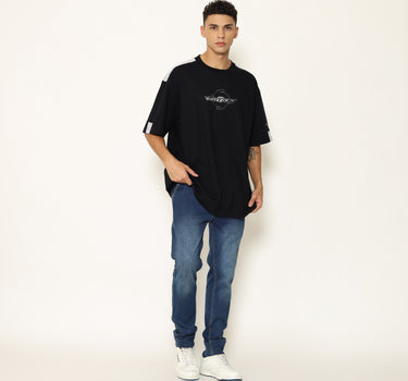 Voxfly Kaos Lengan Pendek Pria Horisontal Oversize Planet Surf