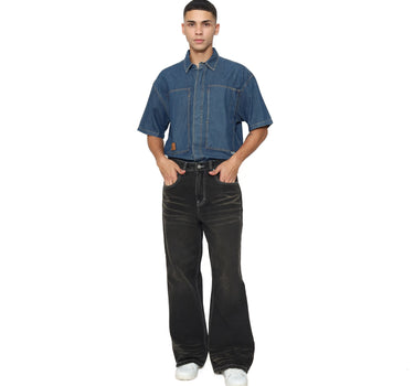 Voxfly Celana panjang denim Pria Wind Mild Planet Surf
