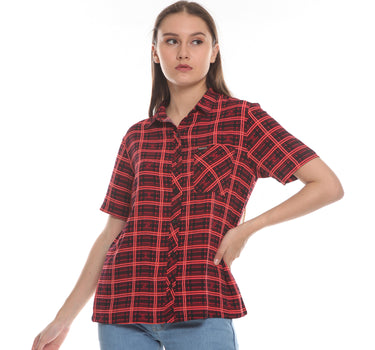 Spyderbilt Kemeja Lengan Pendek Wanita Square Box Planet Surf