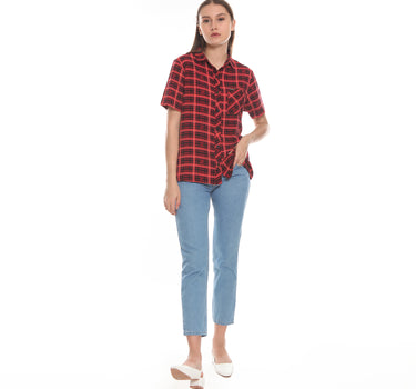 Spyderbilt Kemeja Lengan Pendek Wanita Square Box Planet Surf
