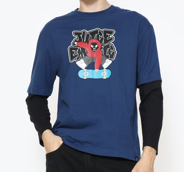 Juice Ematic Kaos lengan panjang Pria Vize Oversize Men Long Tee Planet Surf