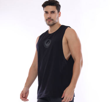 ARIAL MEN MUSCLE TEE BLACK