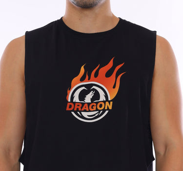 BURN MEN MUSCLE TEE  BLACK