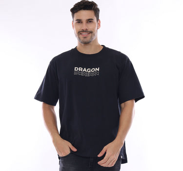 DRIP OVERSIZE MEN TEE BLACK