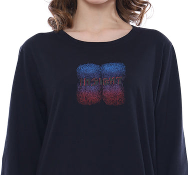 OCTAGONAL LONG TEE BLACK