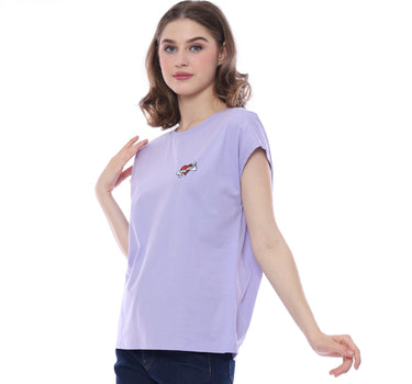 MOTLEY SHORT TEE  LILAC