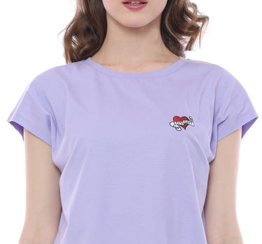 MOTLEY SHORT TEE  LILAC