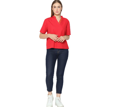 ORIENTAL BLOUSE RED