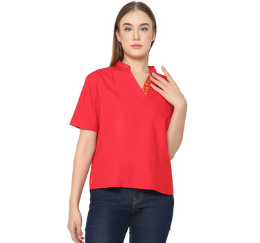 ORIENTAL BLOUSE RED