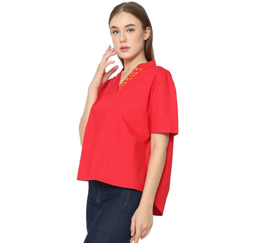 ORIENTAL BLOUSE RED
