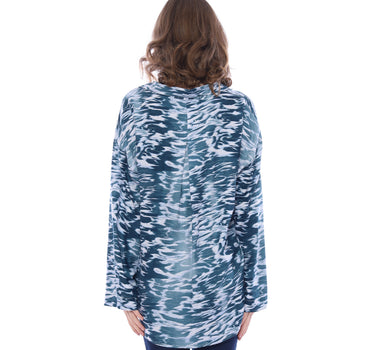 RIPPLE SHIRT LONG  BLUE