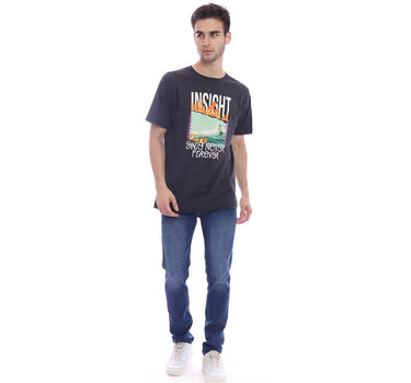 A OLD SURF TEE  CHARCOAL