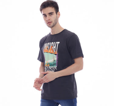 A OLD SURF TEE  CHARCOAL