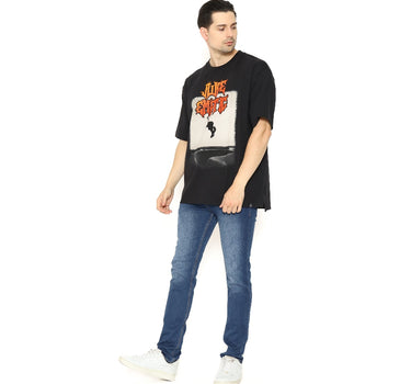 BULLT MEN SHORT TEE OVERSIZE BLACK