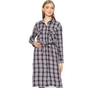 BERRYRUSSIAN MIDI DRESS  PURPLE
