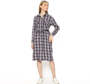 BERRYRUSSIAN MIDI DRESS  PURPLE