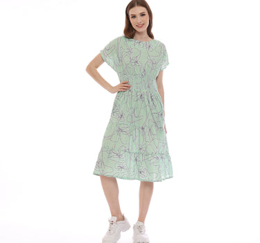 CLARA MIDI DRESS  GREEN