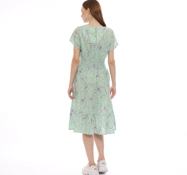 CLARA MIDI DRESS  GREEN