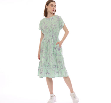 CLARA MIDI DRESS  GREEN