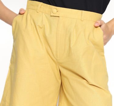 KENNY LADIES WALKSHORT FABRIC 231B  YELLOW