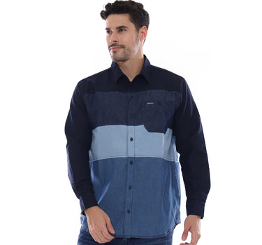 BRAYMON MEN SHIRT LONG NAVY
