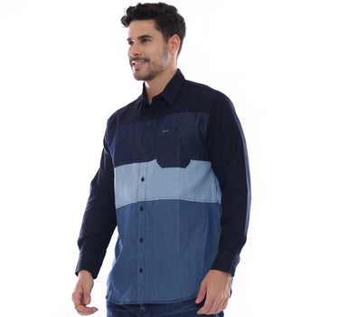 BRAYMON MEN SHIRT LONG NAVY