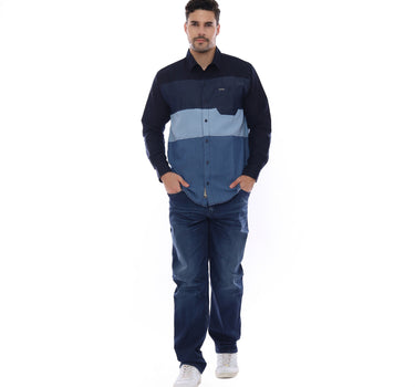 BRAYMON MEN SHIRT LONG NAVY