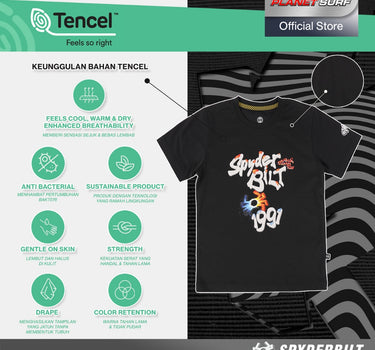 STRACOM TENCEL KIDS TEE BLACK
