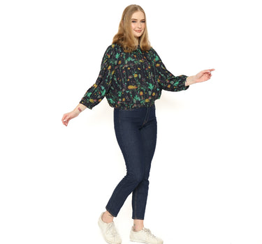 TESSA LADIES SHIRT LONG BLACK