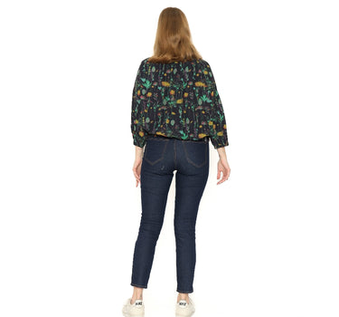 TESSA LADIES SHIRT LONG BLACK