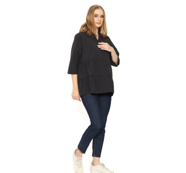 ARIA LADIES BLOUSE BLACK