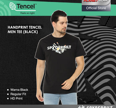 HANDPRINT TENCEL MEN TEE BLACK