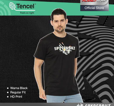 HANDPRINT TENCEL MEN TEE BLACK
