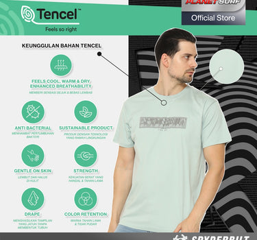 Spyderbilt Kaos Lengan Pendek Pria Illusion Tencel Men Tee Planet Surf