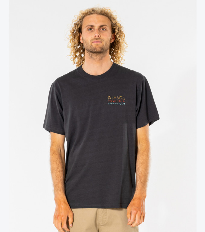SOLID ROCK STACKED TEE  BK1 M